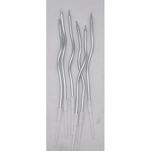 CANDLES SILVER LONG CURVY 6'S CANDLES SILVER LONG CURVY 6'S